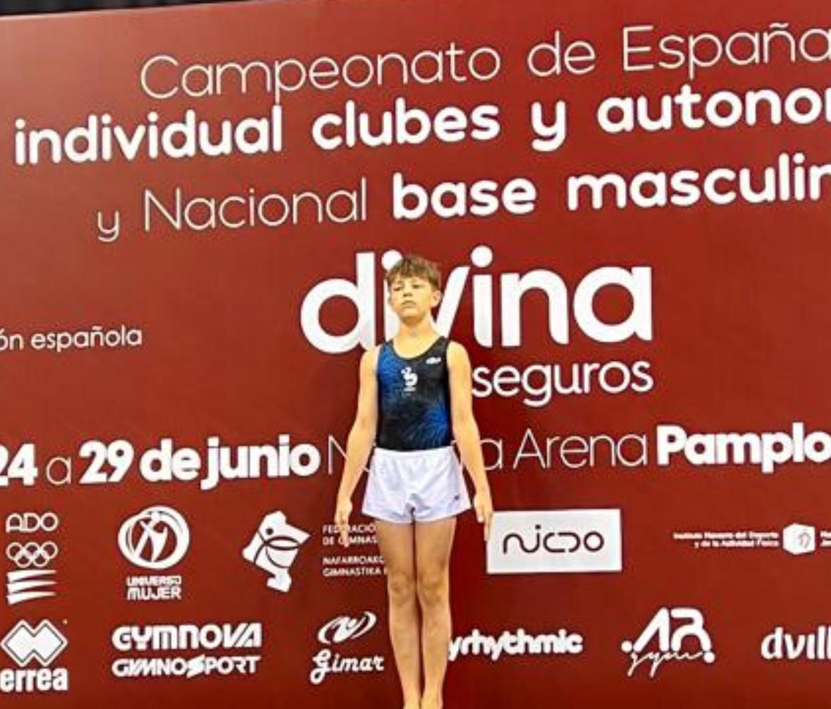 Podios navarros en el Nacional Base de gimnasia artística masculina